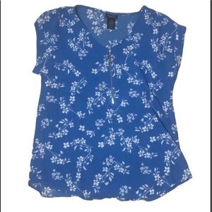 Rue21 Blue flower top small